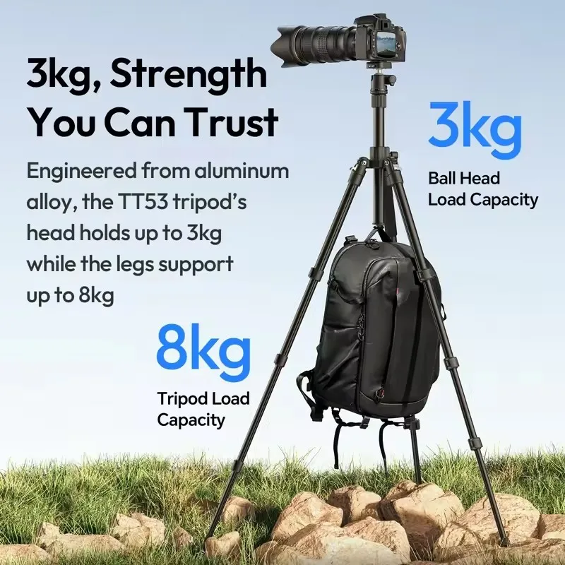 Штатив Ulanzi TT53 Traveler-Uka 1,8 м с 360° °   Совместимый с шаровой головкой Uka Series, быстроразъемный стабилизатор, палка для селфи для путешествий