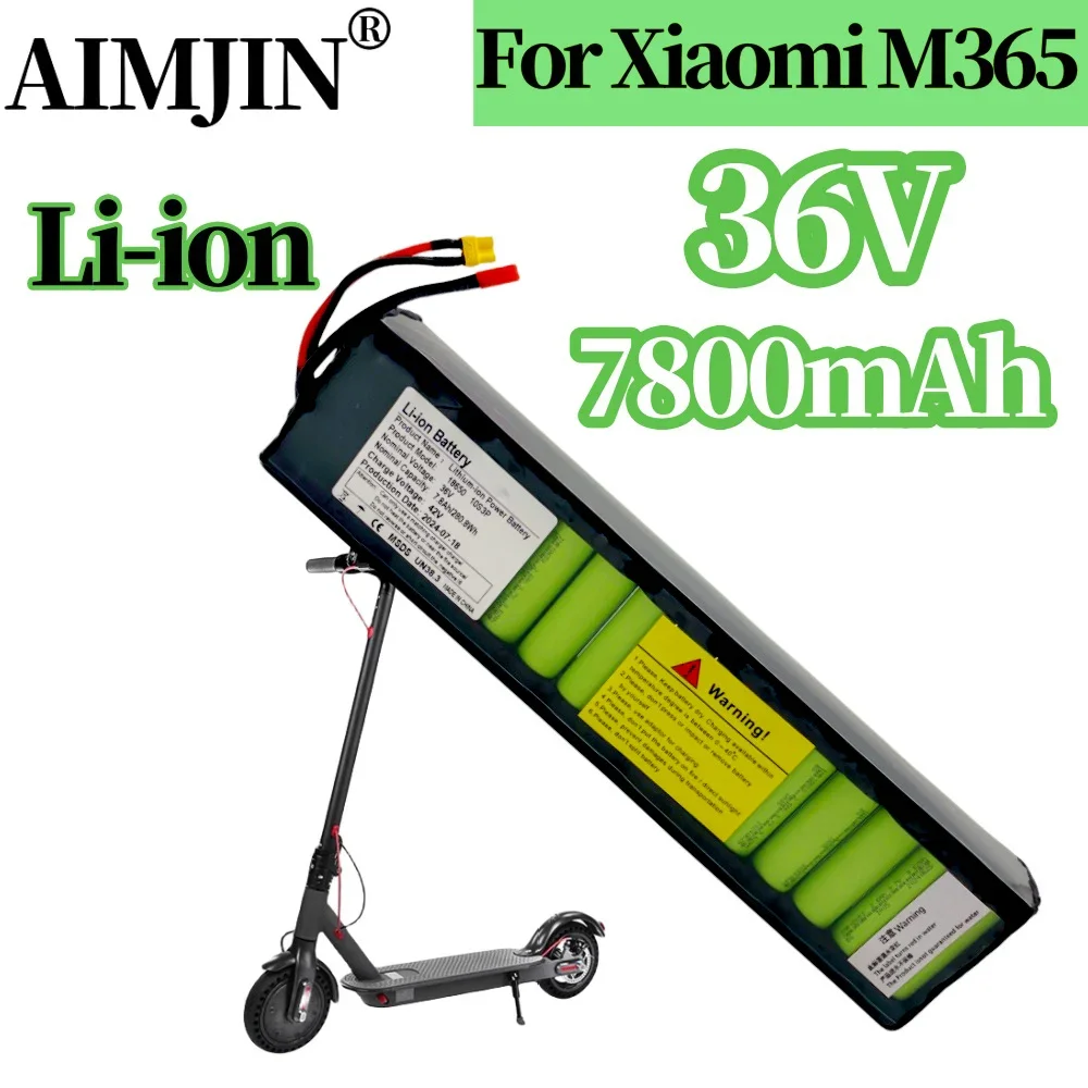 

36V For Xiaomi M365 Electric Scooter Battery Pack, 7800mAh, Built-in BMS Protection, Long-Lasting Range