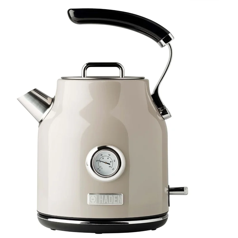 

Haden Dorset 1.7 Liter Stainless Steel Electric Kettle, Hot Water Kettle with 360-Degree Base and Auto Shutoff, Putty & Chrome