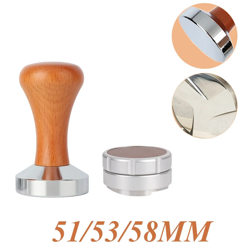 Coffee Tamping Station 51/53/58MM Espresso Accessories Barista Tools Coffee Knock Box Coffee Machine Effective Cleaning Brush