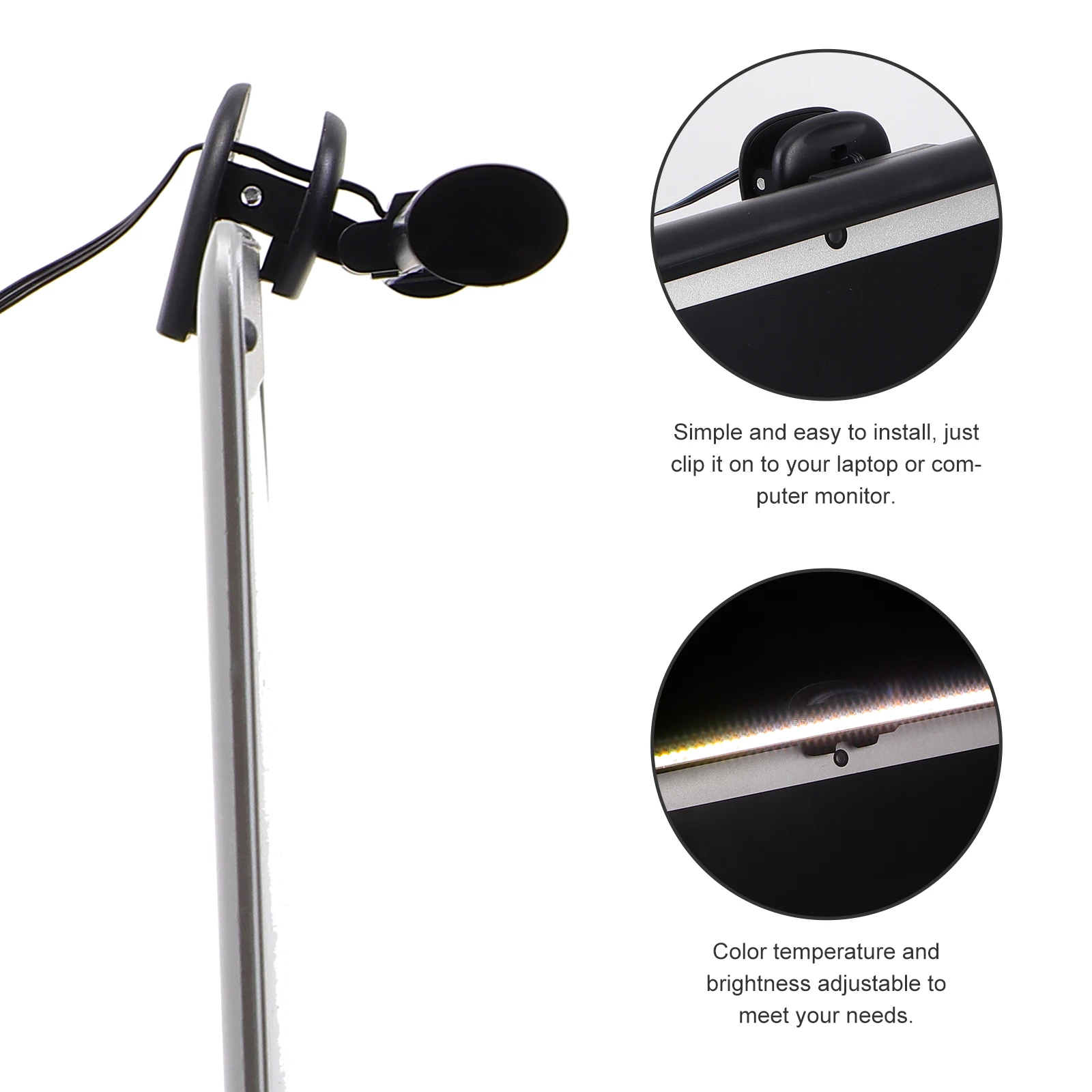 

USB Eye Protection Lamp ABS Shell PC Cover Light Adjustable Brightness Temp for Office Bedroom Study Cafe Store