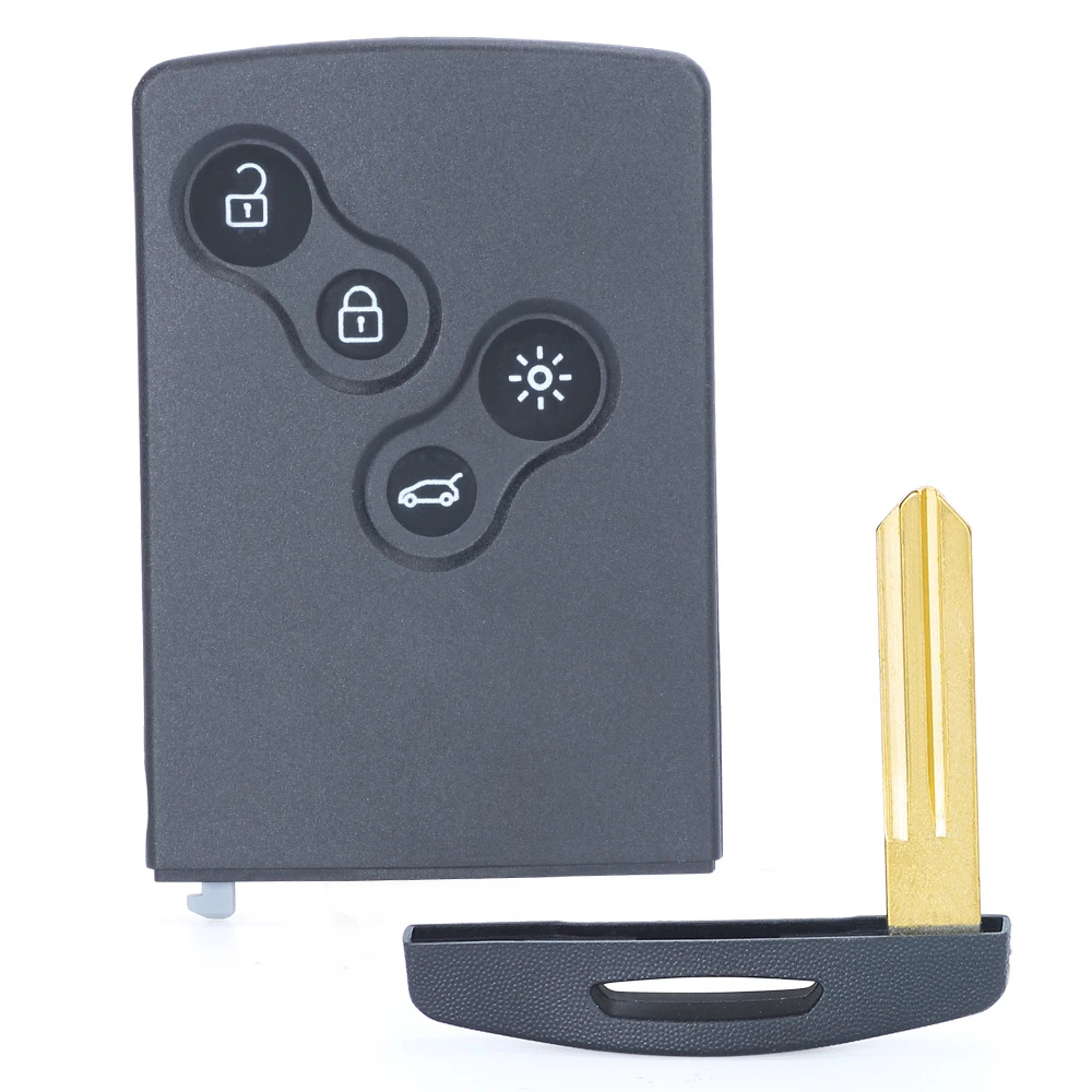 Diykey-keyless go 4ボタンスマートカードリモート,433mhz,pcf7952 4aチップ,longkolos 2009-2016用