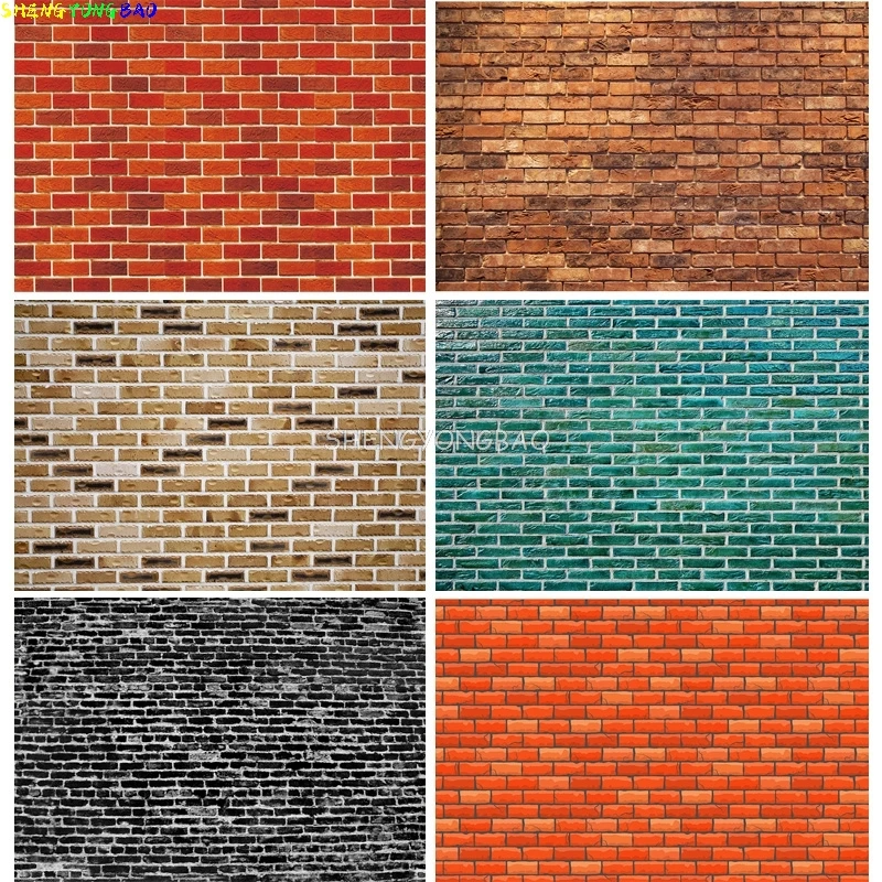 SHENGYONGBAO Kunst Stoff Antike Ziegel Wand Fotografie Kulissen Requisiten Zement Textur Stein Thema Foto Studio Hintergrund QZ-21