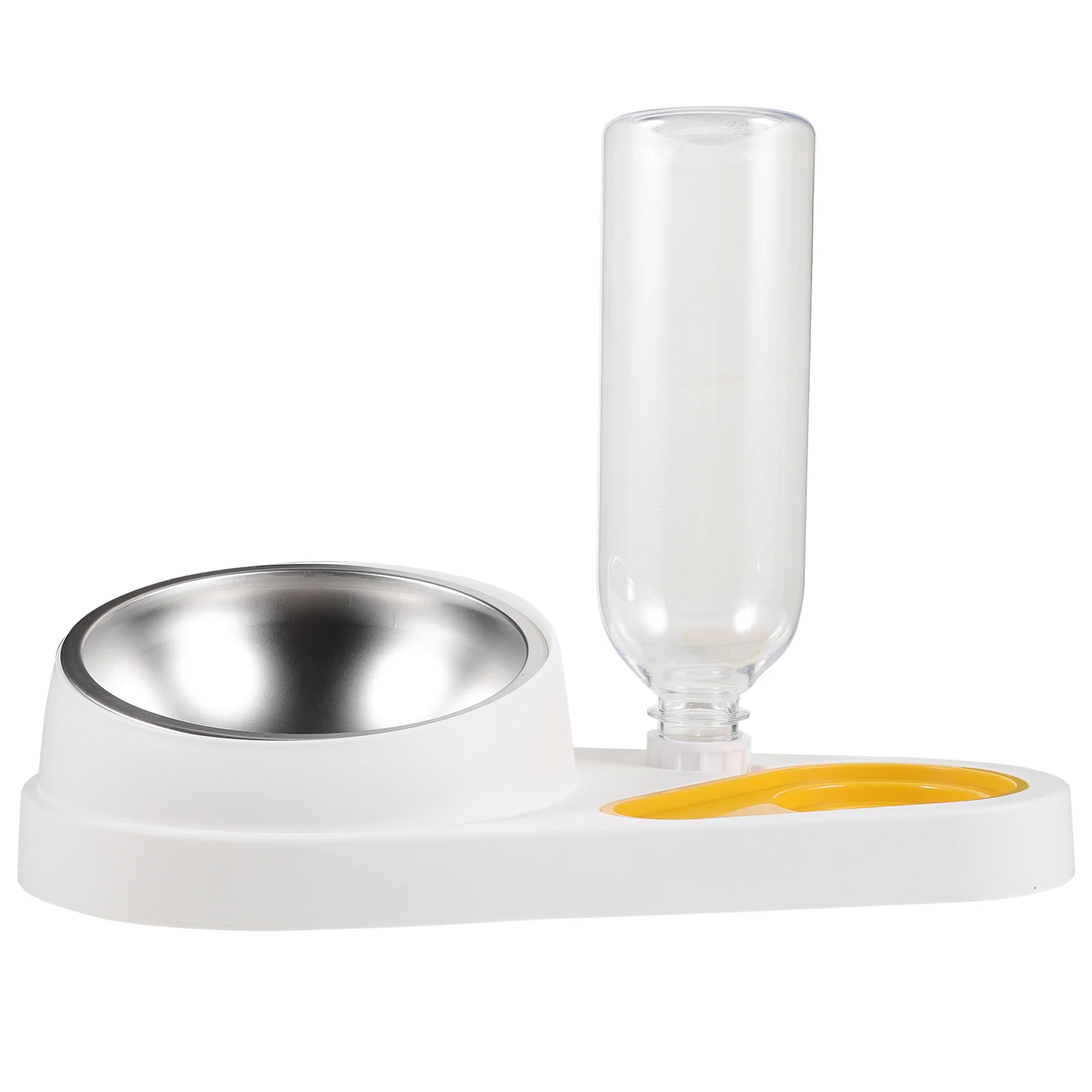 

Automatic Pet Food Water Feeder White Dog Cat Bowl Durable Time Saving Pet Supplies Home Use Dog Cage Food Bowl