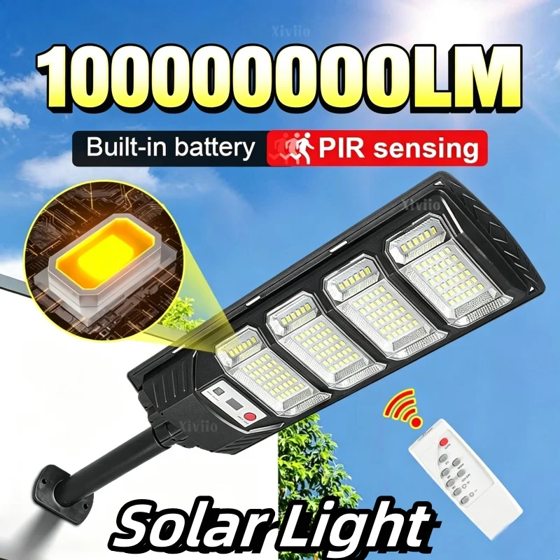 Super Bright Motion Sensor Wall Light 10000000LM Waterproof Solar Outdoor Garden Lights Solar Powered Yard Security Lamp 3Modes
