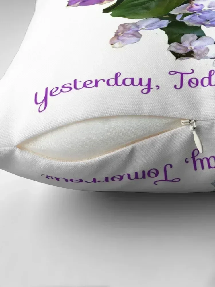 Yesterday, Today, Tomorrow Throw Pillow Embroidered Cushion Cover Bed pillowcases pillow