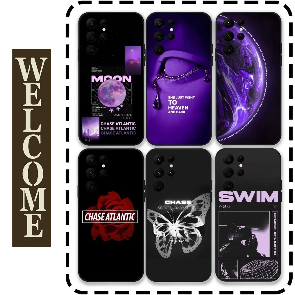 C-Chase music A-Atlantic Phone Case for Samsung Galaxy S24 Ultra S22 S23 Ultra S21 S20 5G Protective Silicone TPU Funda