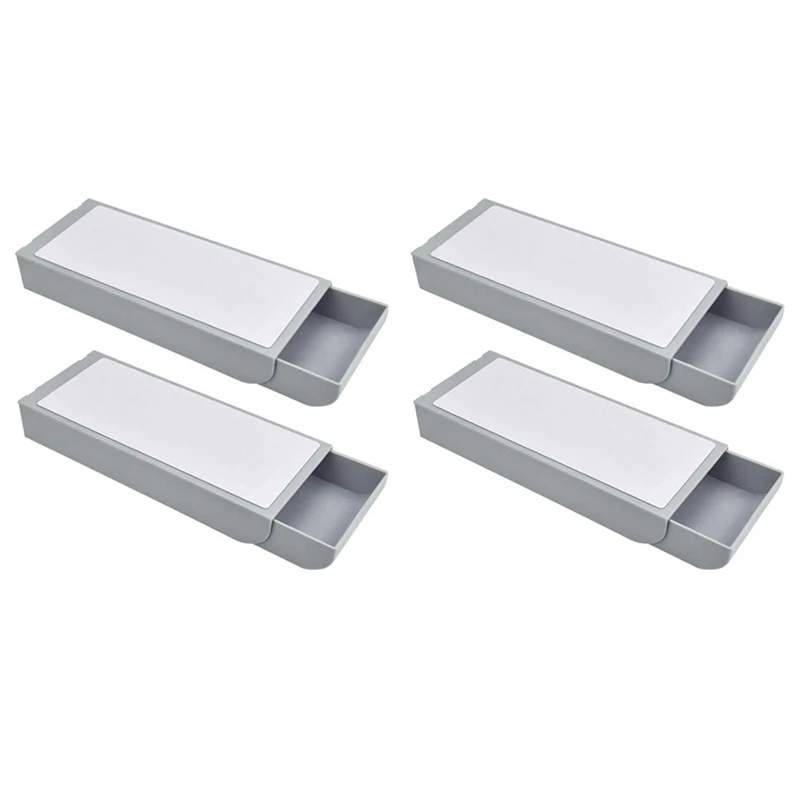 

4 Pcs Self-Adhesive Desk Drawer Desk Drawer Pencil Tray Desk Shelf Pencil Tray Under Desk