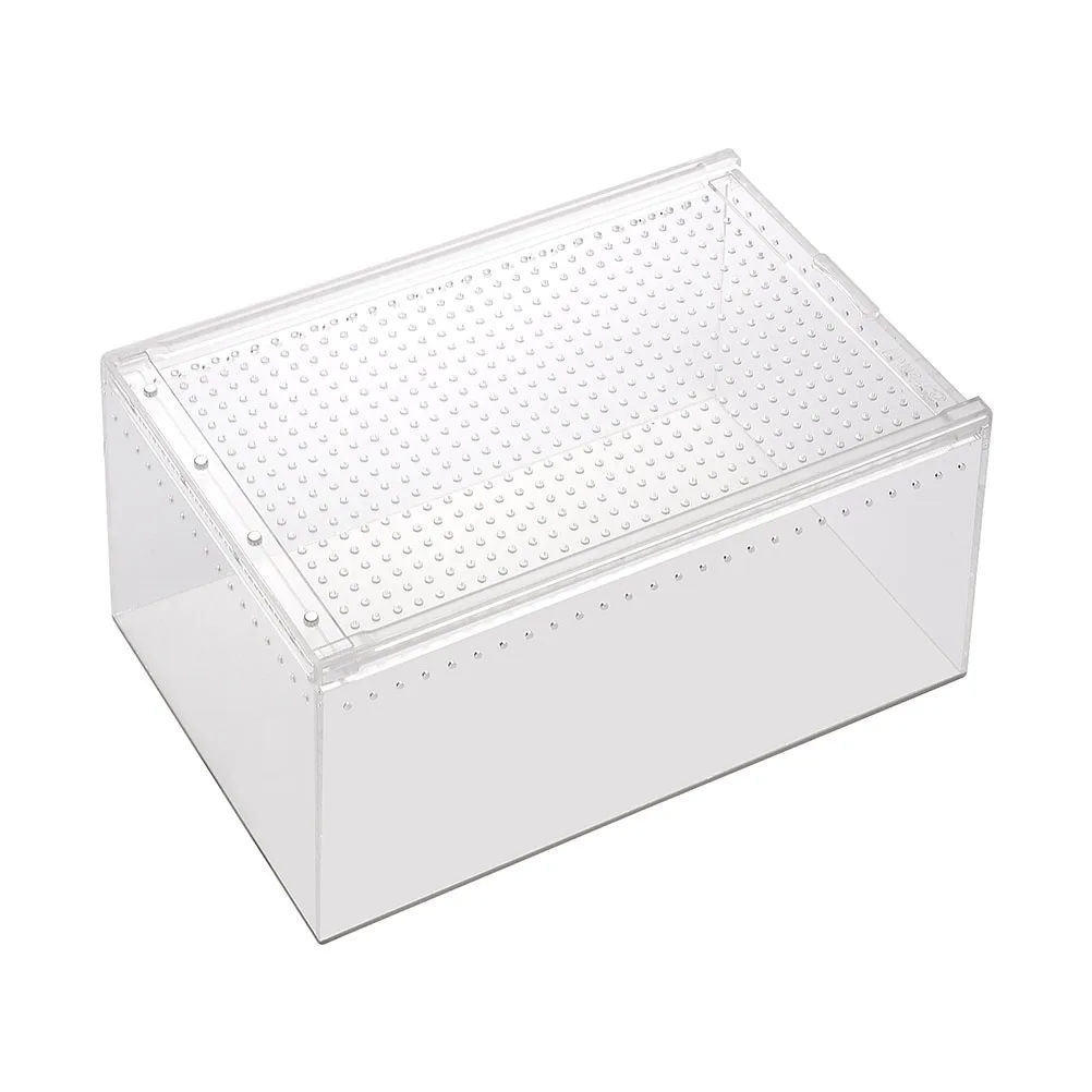 

Acrylic Reptile Box Tortoise Enclosure Snake Cage Breeding Tank Clear Transparent Keeper Multi Function Pet Supply Spider
