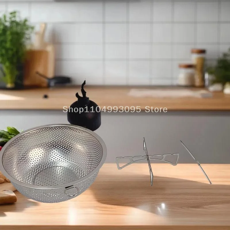 رف تبخير متقاطع محمول من الفولاذ المقاوم للصدأ للمنزل/التخييم؛ ملحق المطبخ الأساسي في خيارات عبوة واحدة أو 2