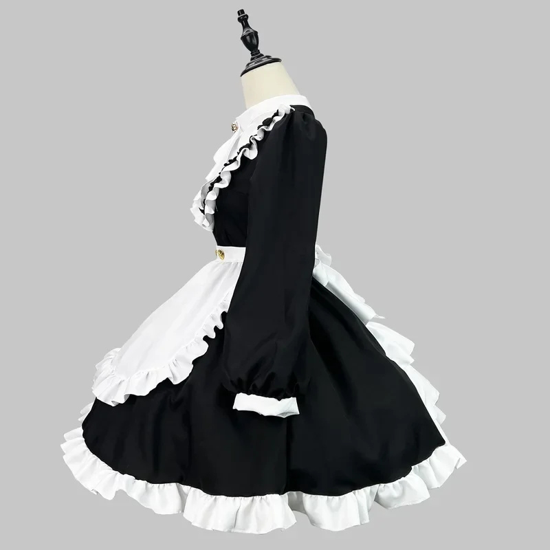 Costume de Cosplay de Demoiselle d'Honneur pour Femme, Tablier d'Halloween, Robe de Soirée Gothique Japonaise, Lolita