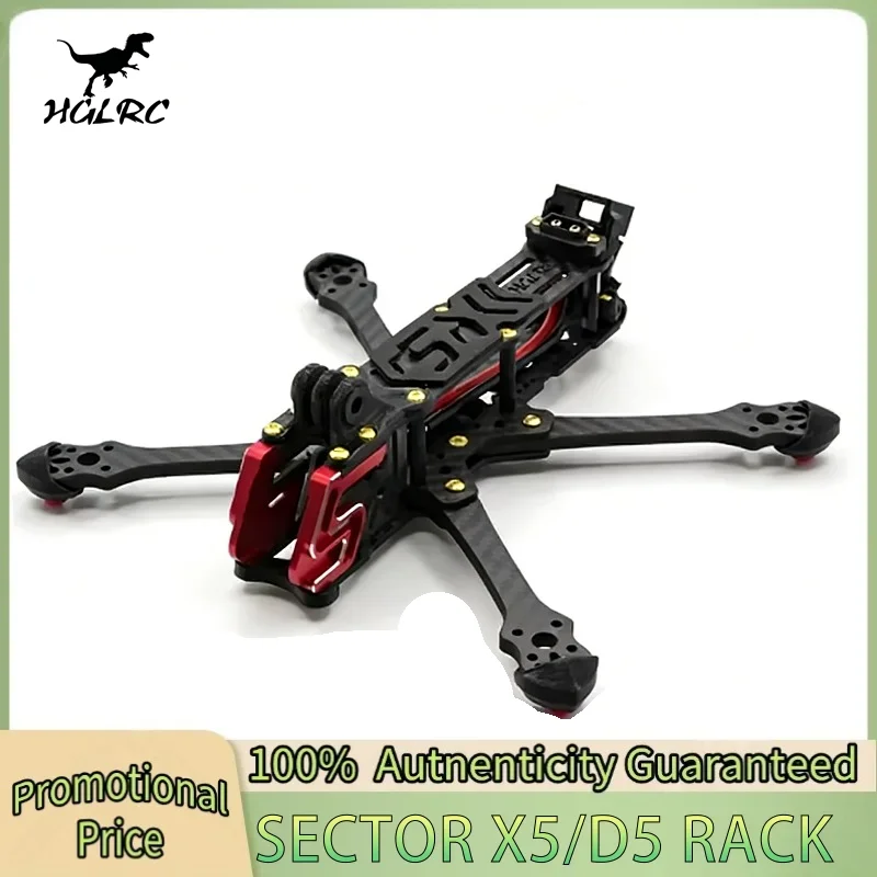 

HGLRC Sector X5 210mm Sector D5 225mm Carbon Fiber 5mm Arm for FPV Freestyle 5inch Analog Digital Drones