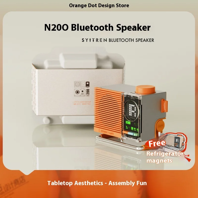 Syitren N200 Portable Bluetooth Mini Speaker for Desktop PC Computer Phone Wireless Connection with Control Knob LED Display