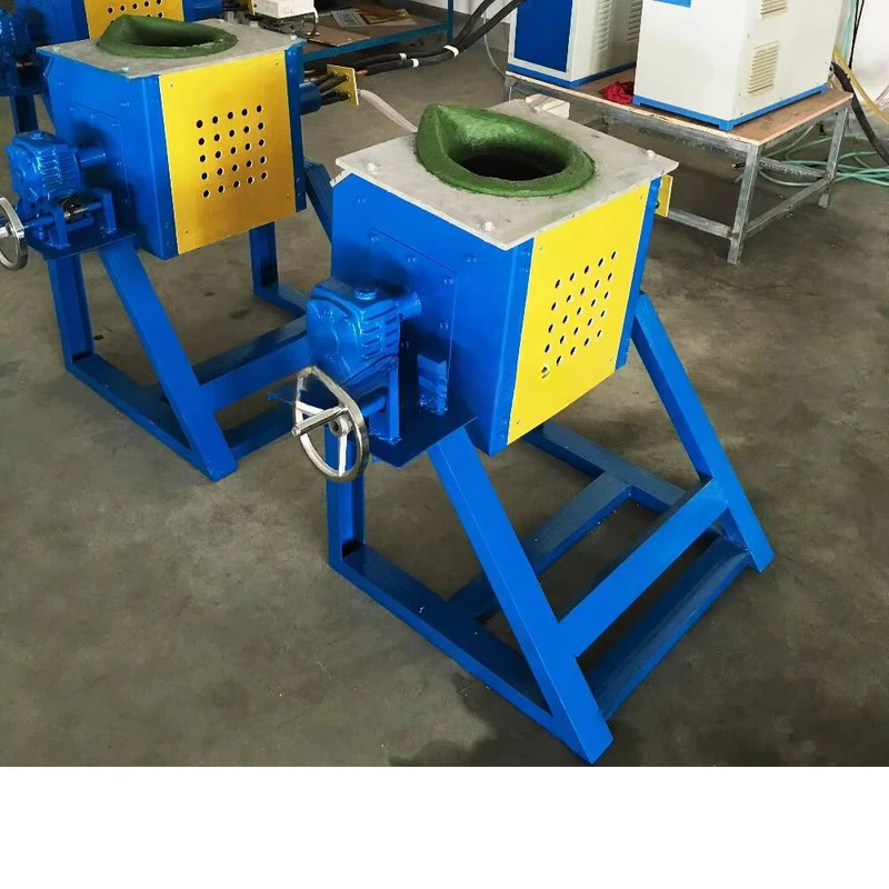 Iron Copper Aluminum Silver Gold Ruler Melting Induction Heating Equipment With Motor Resistance Furnace
