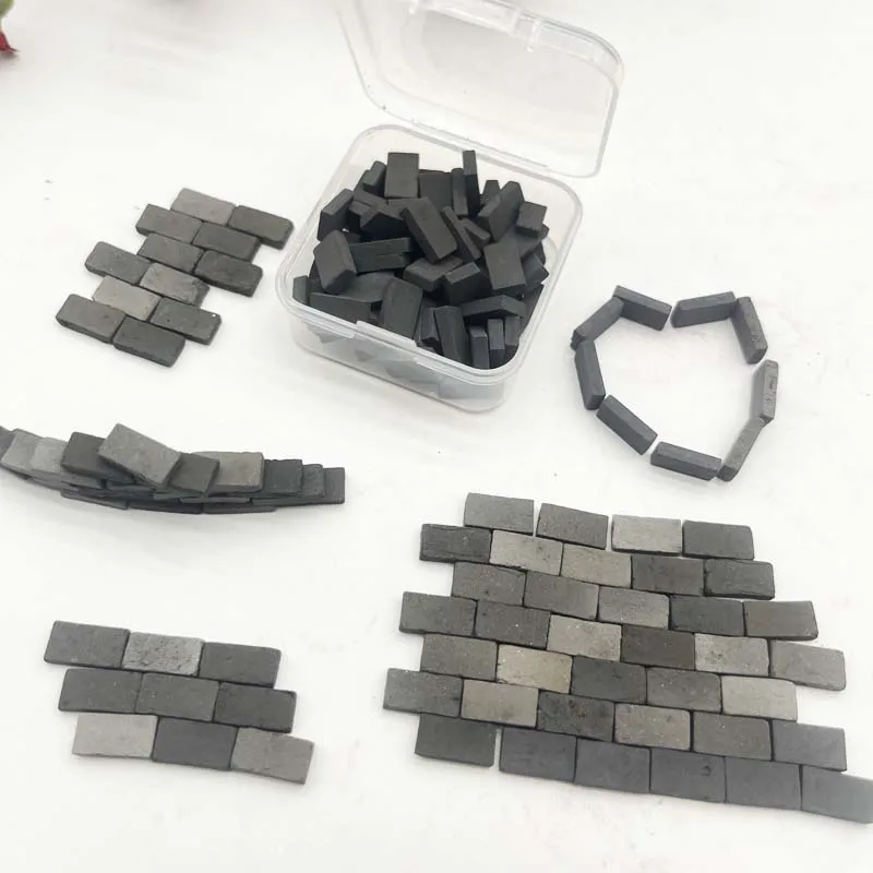 80pcs/1box 1:35 mini wall tiles miniature brick statue model brick building set fake bricks for garden landscape accessories