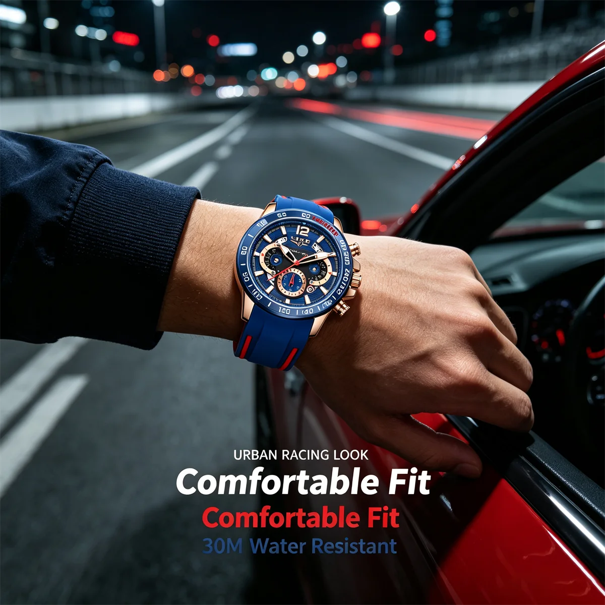 Orologio da Uomo LIGE, Marca O - Rubber Strap Diver recensione e prezzo