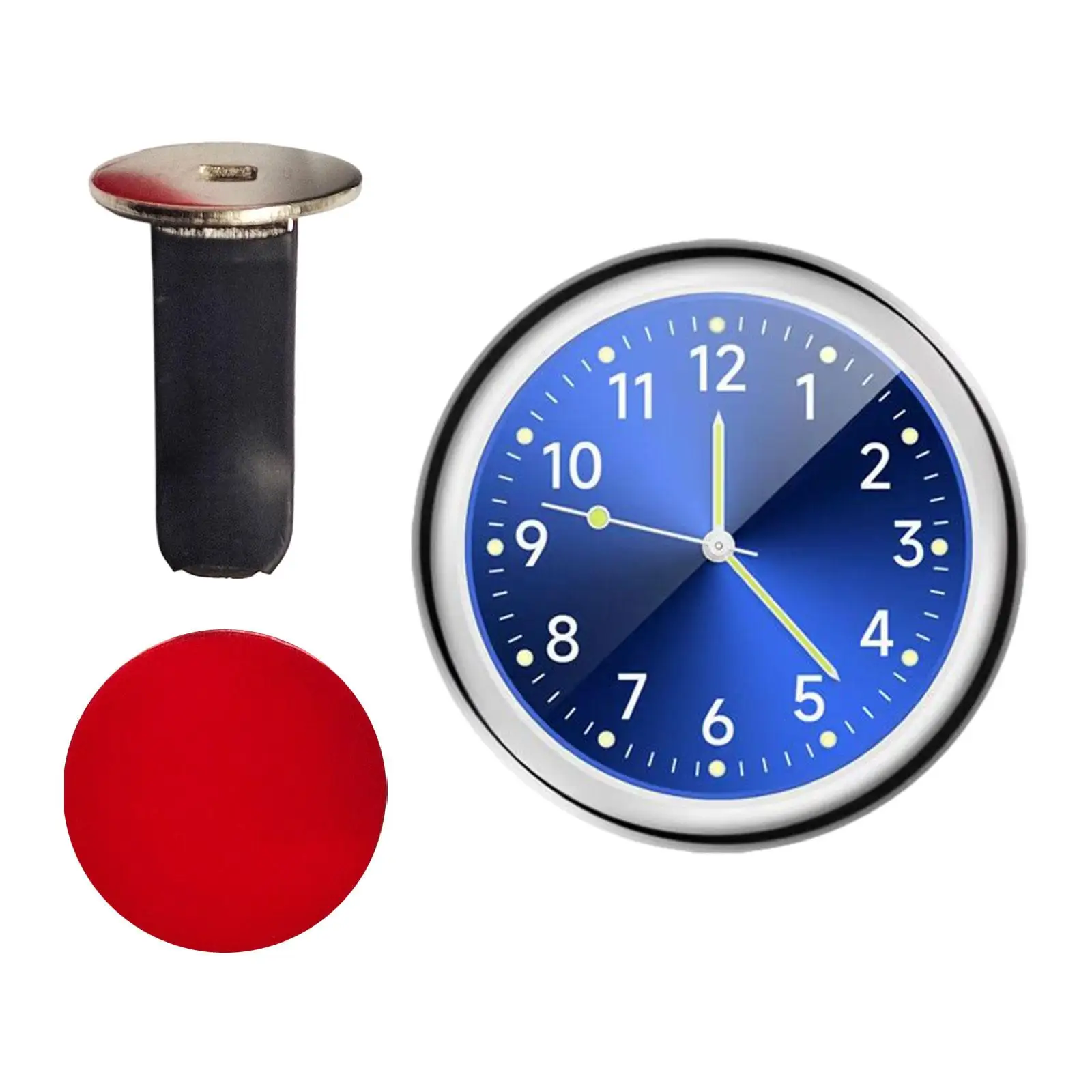 Vehicle Clock Ornament for Car Dashboard Luminous Accessory for Auto and Motorcycle