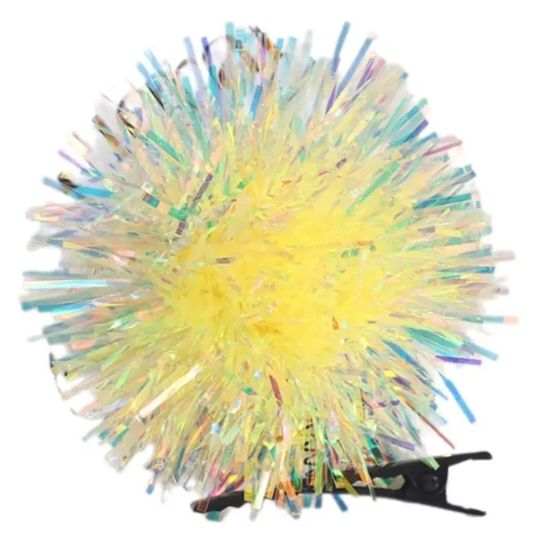 A52E Creative Tinsel Hair Clip Lovely Glitter Hair Clip Sparkling Balls Hairpins Barrettes Girls HairPins 2000s Trend