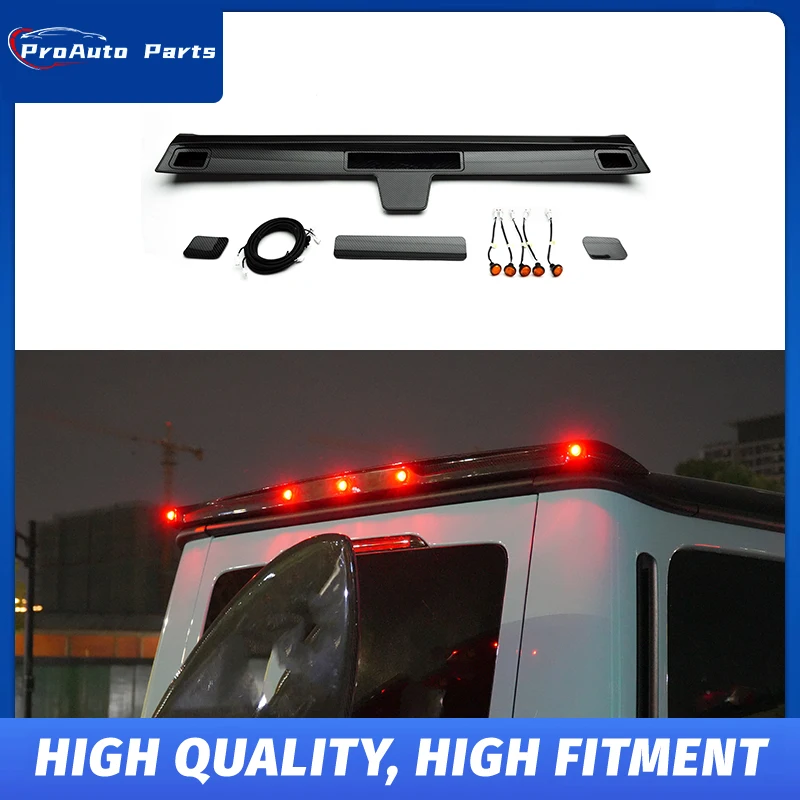 

Dry Carbon Fiber Spoiler with Light for Mercedes G Class W464 US Spec G Wagon Spoiler with LED Light, 1:1 Fit Exterior
