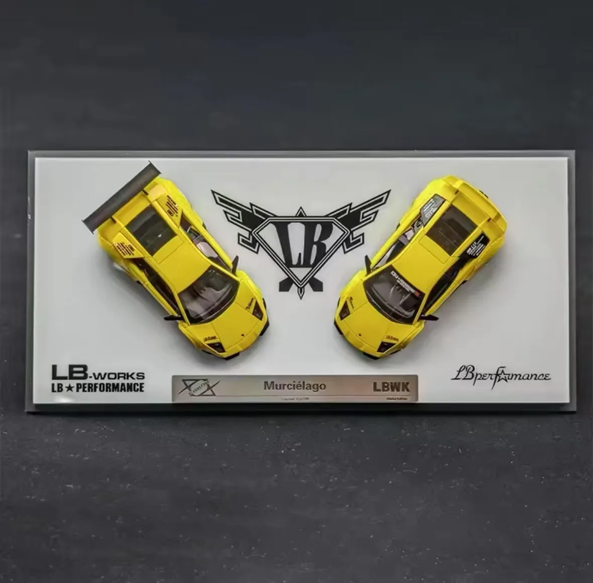 Error 404 1:64 Murcielago LP640 LBWK Double car matte yellow