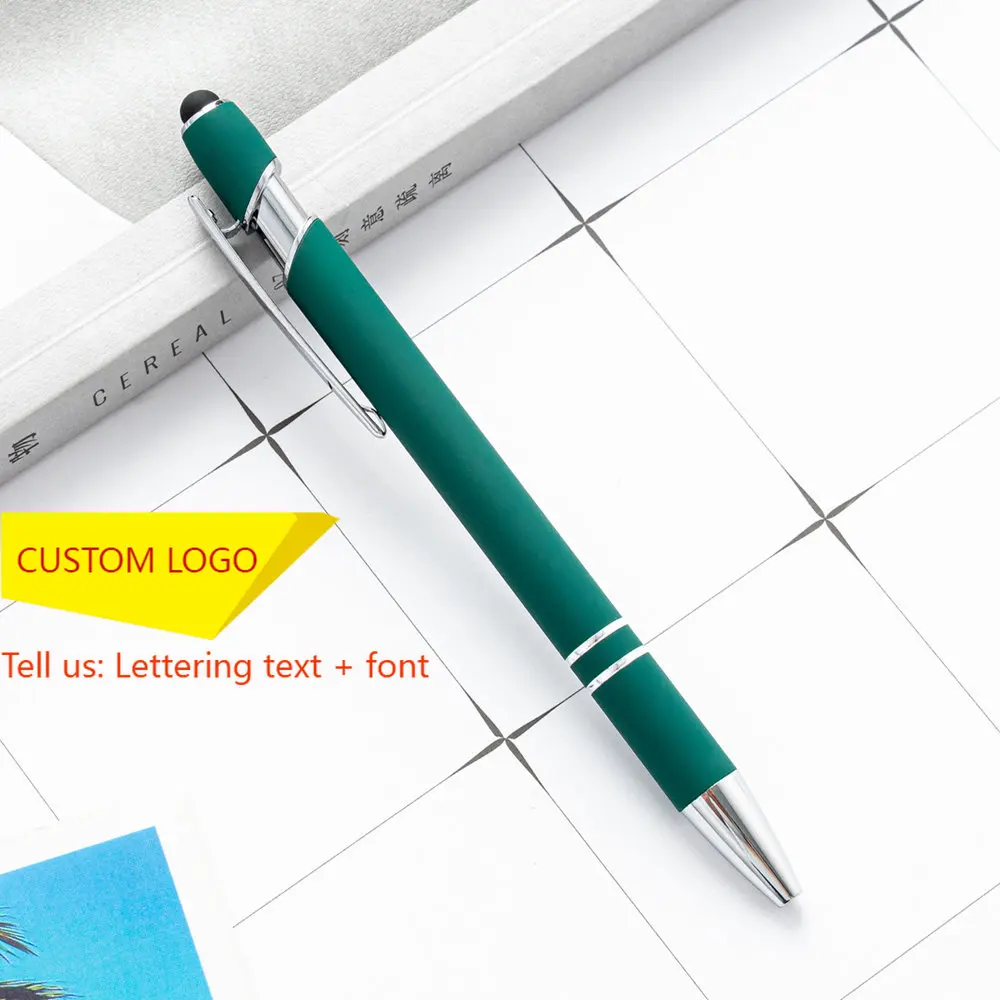 100 Pcs Custom Logo Pen Kawaii Cartoon Gel Ink Pen Cute School Office Writing Supplies Stationery Decor Gift Students