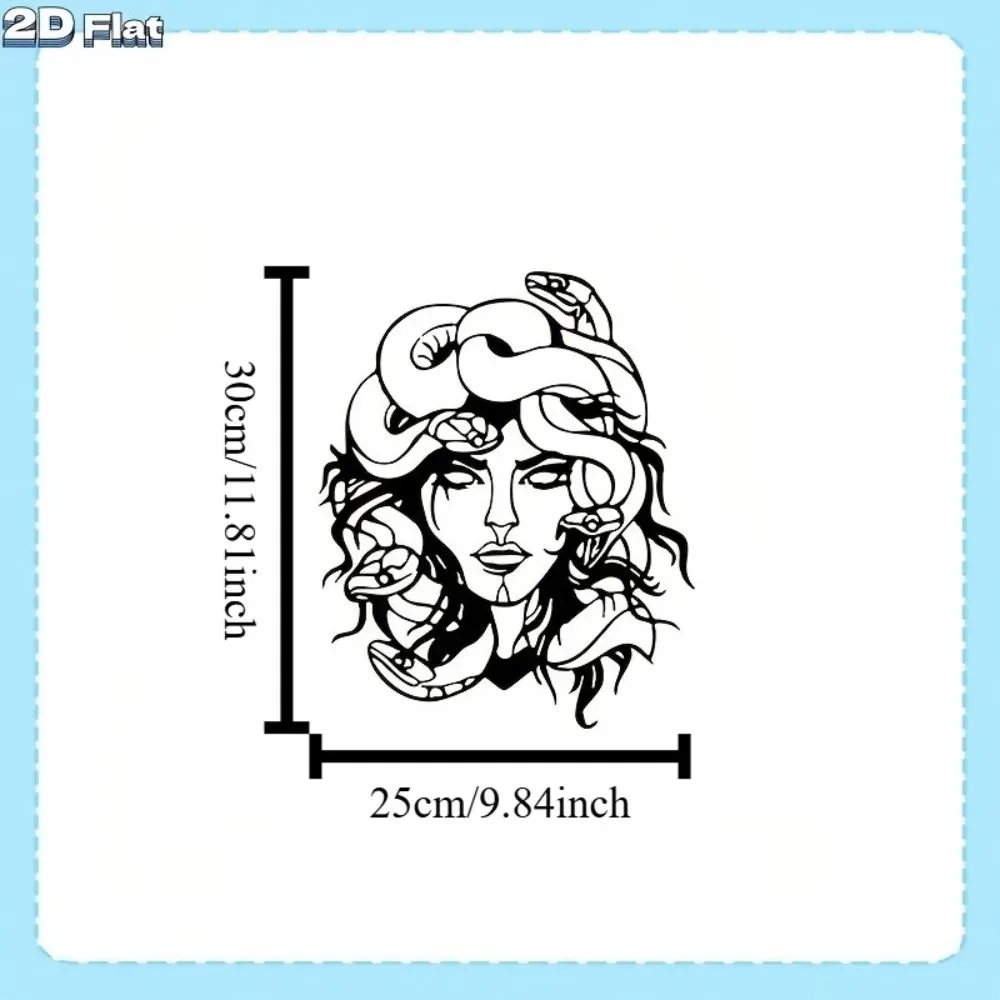 CIFBUY Iron Art Wall Decor Medusa Snake Head Gothic Myth Metal Plaque Dark Academia Black Line Witch Home Ornament