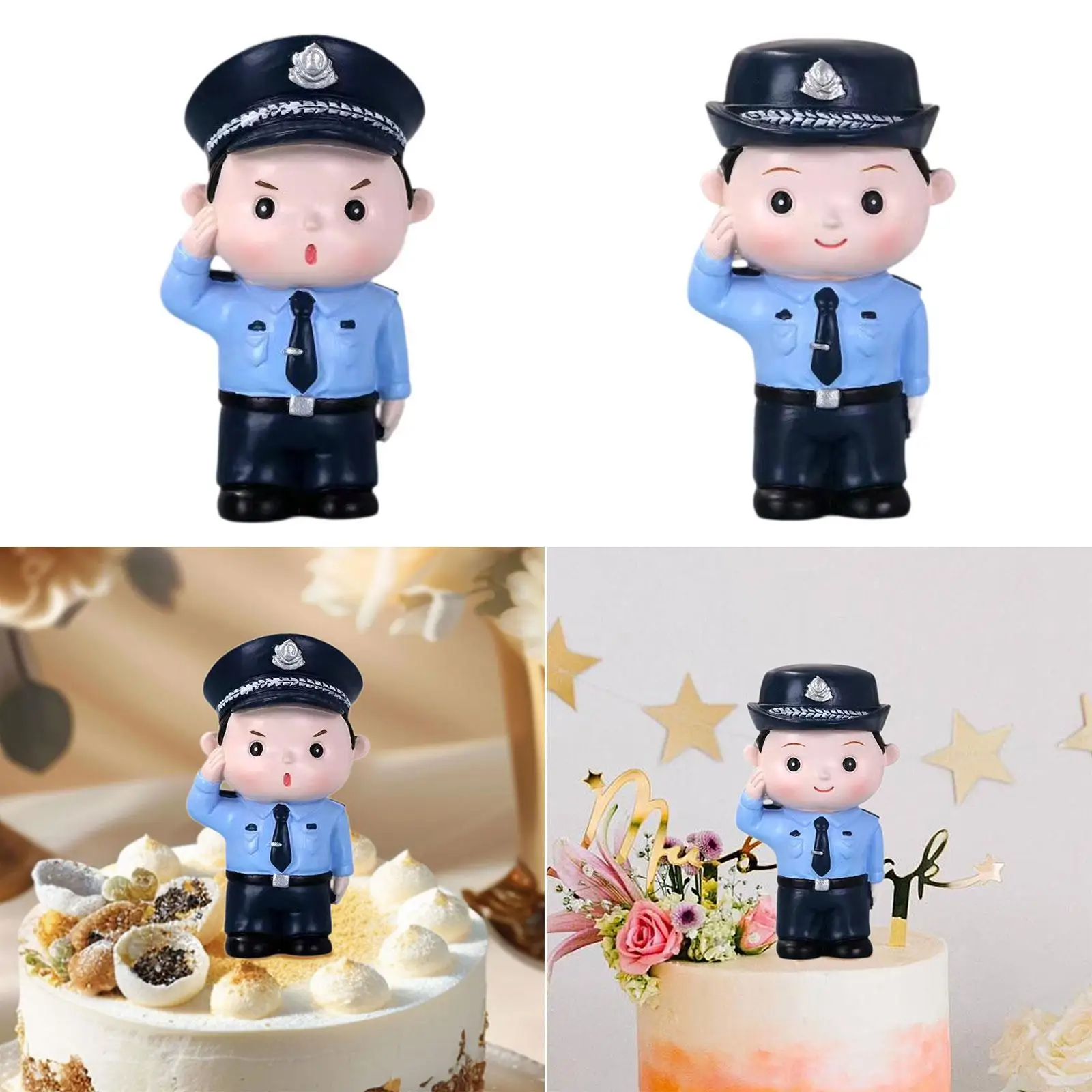 Figurina di polizia dipinta a mano Diorama Figurina di personaggi Modello di persone minuscole per paesaggi Paesaggio Foto Puntelli Accessori decorativi