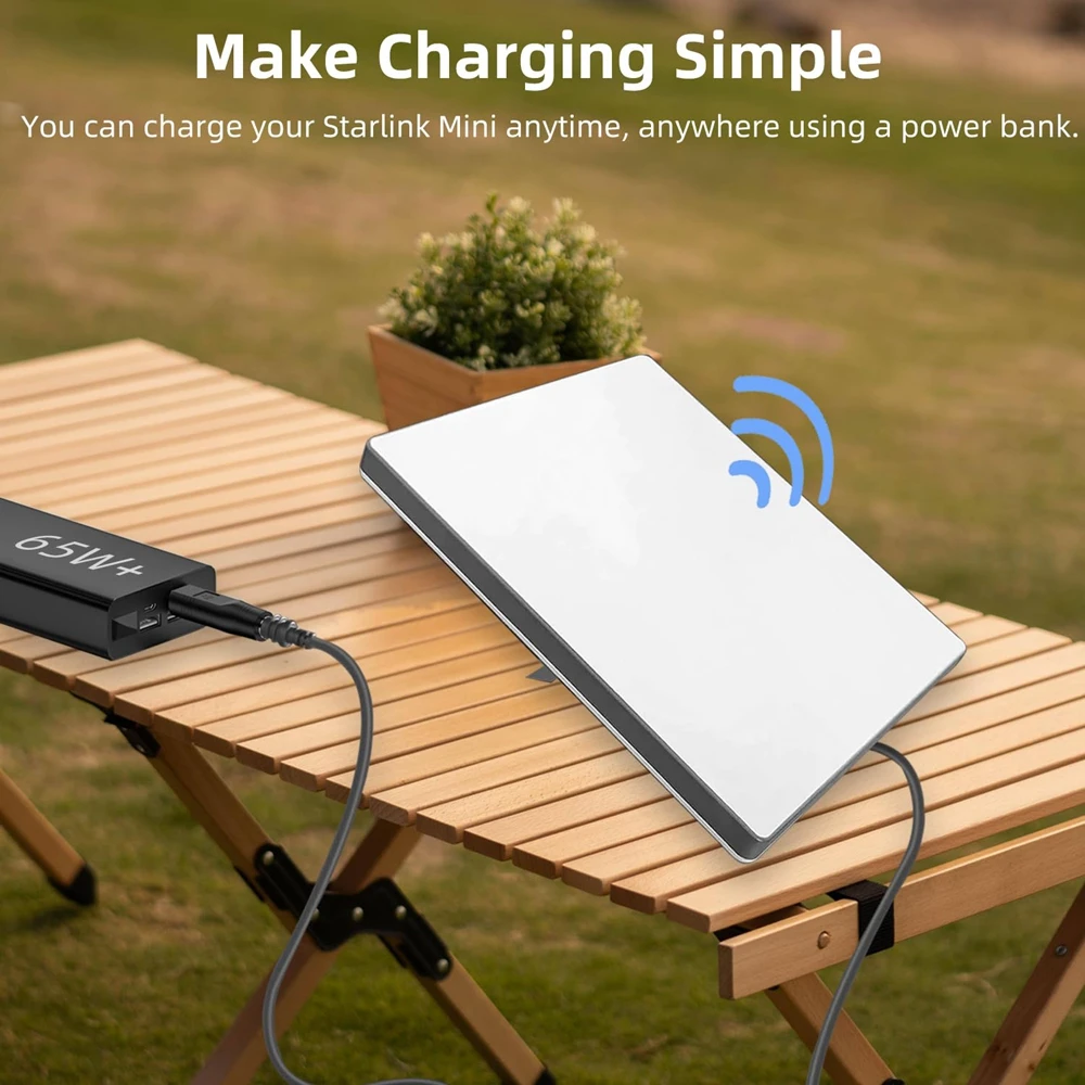 Adaptador de Cable de alimentación CC de 100W para Starlink Mini USB-C puerto de conexión CC hembra a conector macho tipo C para accesorios Starlink Mini