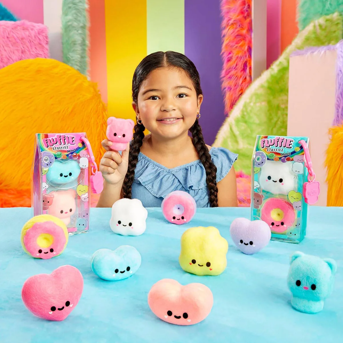 

MGA FLUFFIE STUFFIEZS Minis Soft Squishy Blind Box Toys Pull The Fluff Reveal Doll Stress Release Surprise Cute Doll