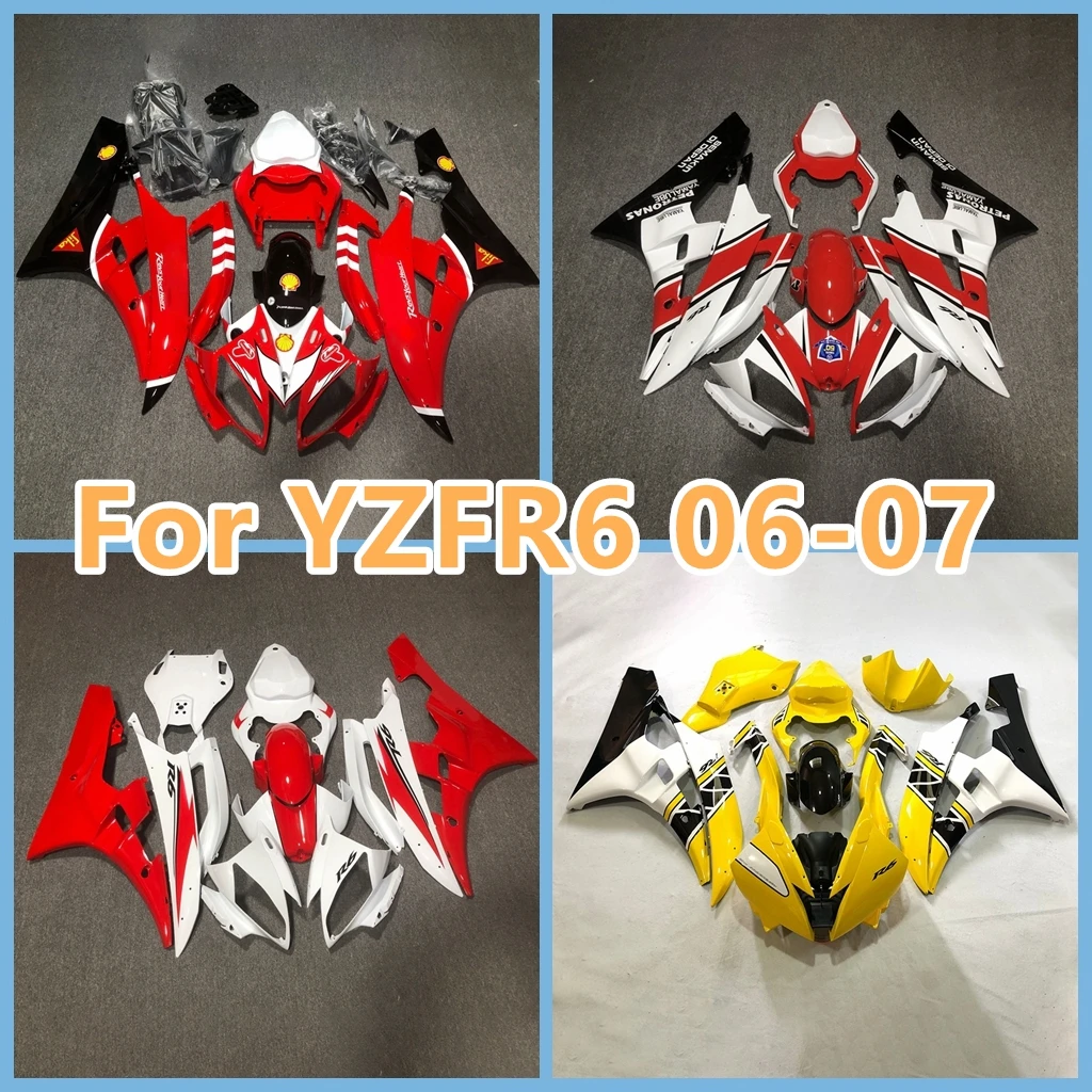 Painted Bodykit for Yamaha YZFR6 06 07 YZF600 YZF-R6 2006 2007 Motorcycle Fairing Kit Road Racing ABS Plastic ZXMT Parts