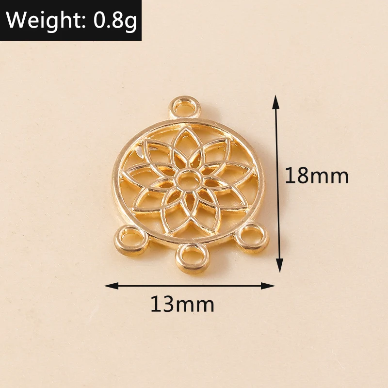 Leslie 30 Stück 13*18mm Charms Native Traumfänger-Verbinder-Anhänger für DIY Handgemachte Vintage-Schmuckherstellung Zubehör – Detail 2