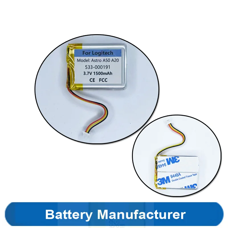 Original Replaces Upgraded 1500mAh 623441 533-000191 533-000169 Battery For Logitech Astro A50 A20 Headset Headphone