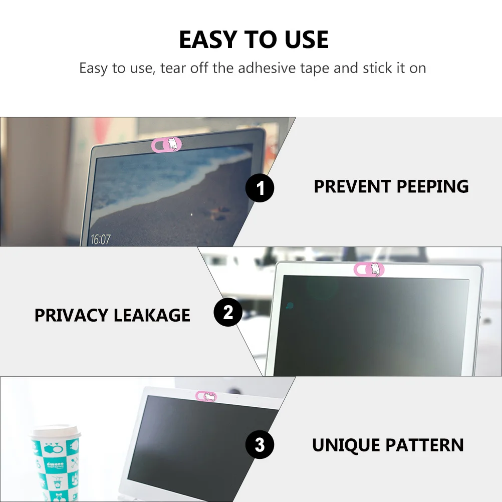 2 قطعة غطاء كاميرا الويب الشريحة رقيقة جدا مادة ABS حماية الكاميرا لأجهزة الكمبيوتر المحمول سطح المكتب اللوحي حامي عدسة الخصوصية المنزلق #1