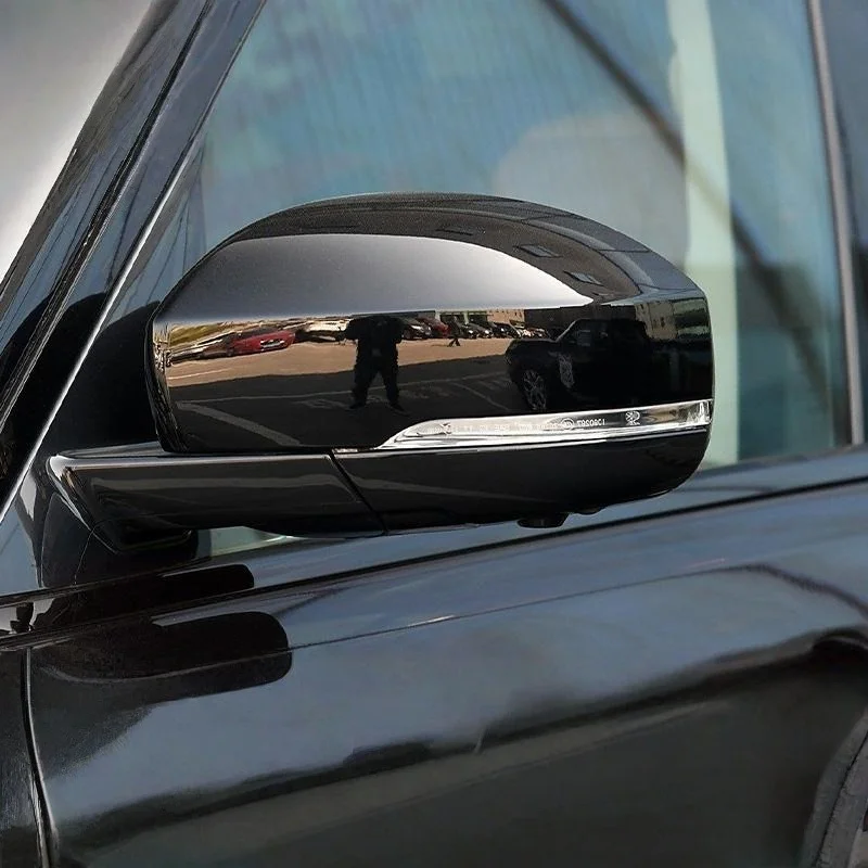 

ABS Black Car Accessories Side Rearview Mirror Cover Caps Shell Trim Frame For Discovery 4 Range Rover Sport Freelander 2 10-19
