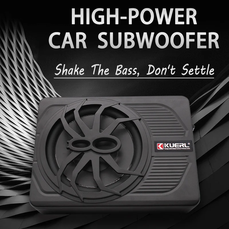 Car Audio Modification 10Inch Linear RMS 150W Active Stereo High Power Pure Bass Slim Subwoofer Speaker Installed Under The Seat