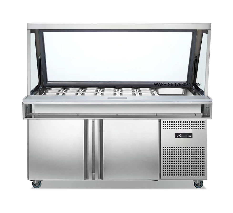 Commercial Good Quality  Subway style Pizza/sandwich/salad  Refrigerator Table  Salad Display Table Pizza Refrigerator Table