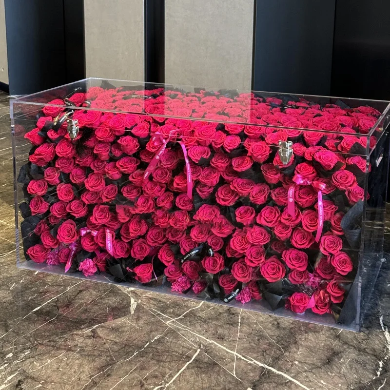 

One meter bouquet flower festival gift immortal flowerrose giant suitcase flowerbox coffee table freud send other
