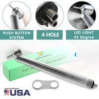 YABANGBANG-turbina de fibra óptica estilo NSK, pieza de mano quirúrgica de alta velocidad, LED Dental, 45 °, 4 orificios