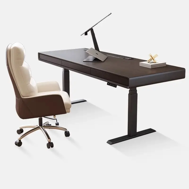 

Italian minimalist intelligent electric lifting desk modern light luxury high-end computer