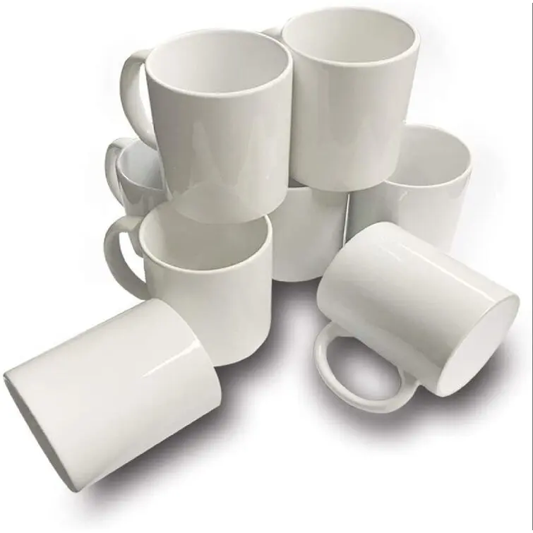 11 oz cup manufacturer custom logo luxury white porcelain coffee sublimation CUPS