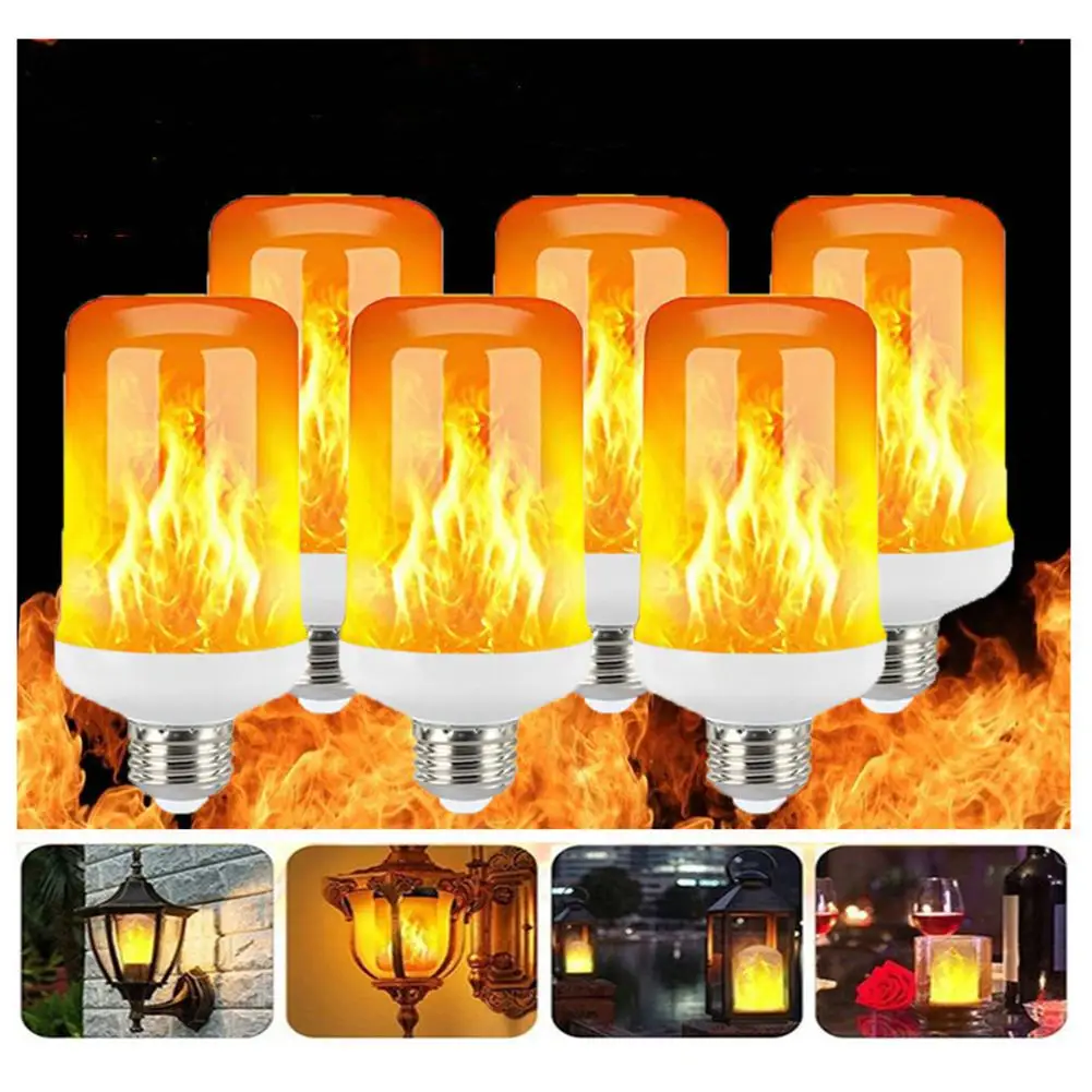 USB E14 E27 B22 Led Lampadine a Fiamma Simulata 9W AC85-265V Lampadine Accessori Elettronici Lampada ad Effetto Luces Fiamma Luce Lampada H H H6Y2