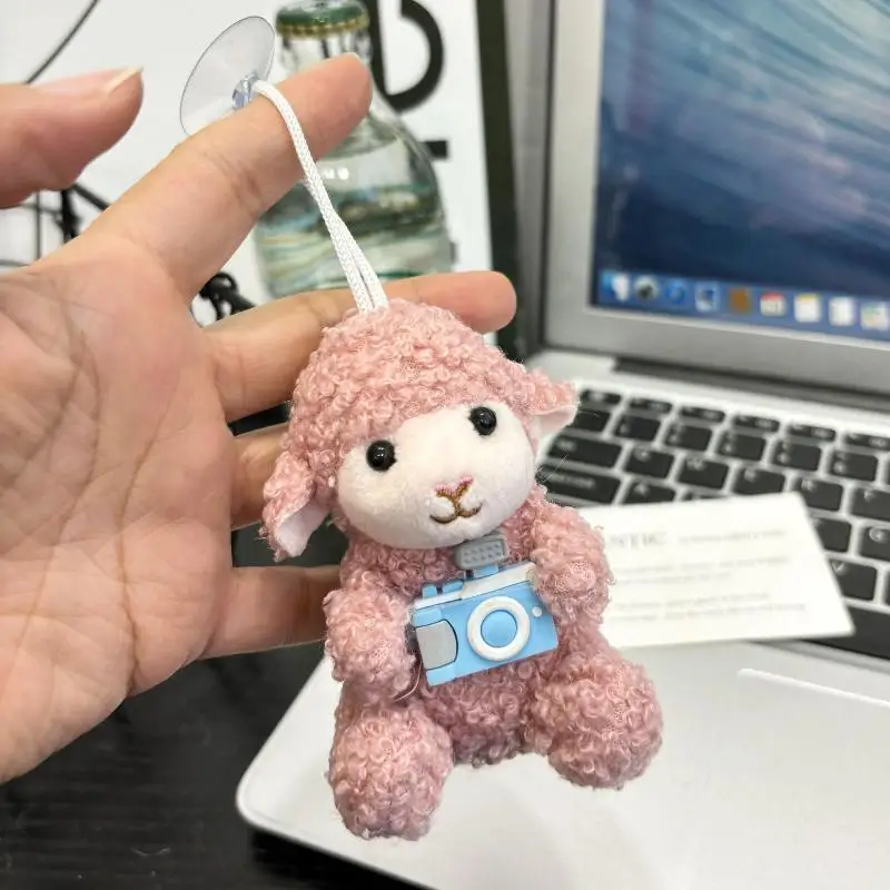 2027 Chinese Zodiac Lamb Plush Keychain Soft Fluffy Curly Sheep Pendant for Bag Decor New Year Gift - view 3