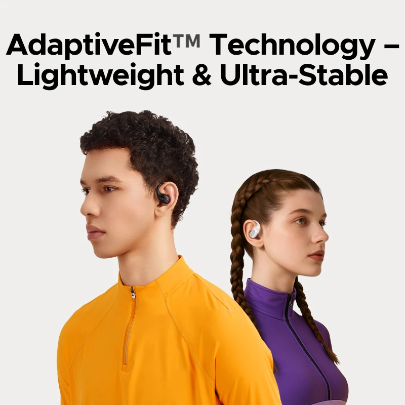 سماعات أذن مفتوحة، سماعات أذن TWS True-Wireless Bluetooth 6.0 سماعات أذن لاسلكية، صوت مسكن، تشغيل 30 ساعة