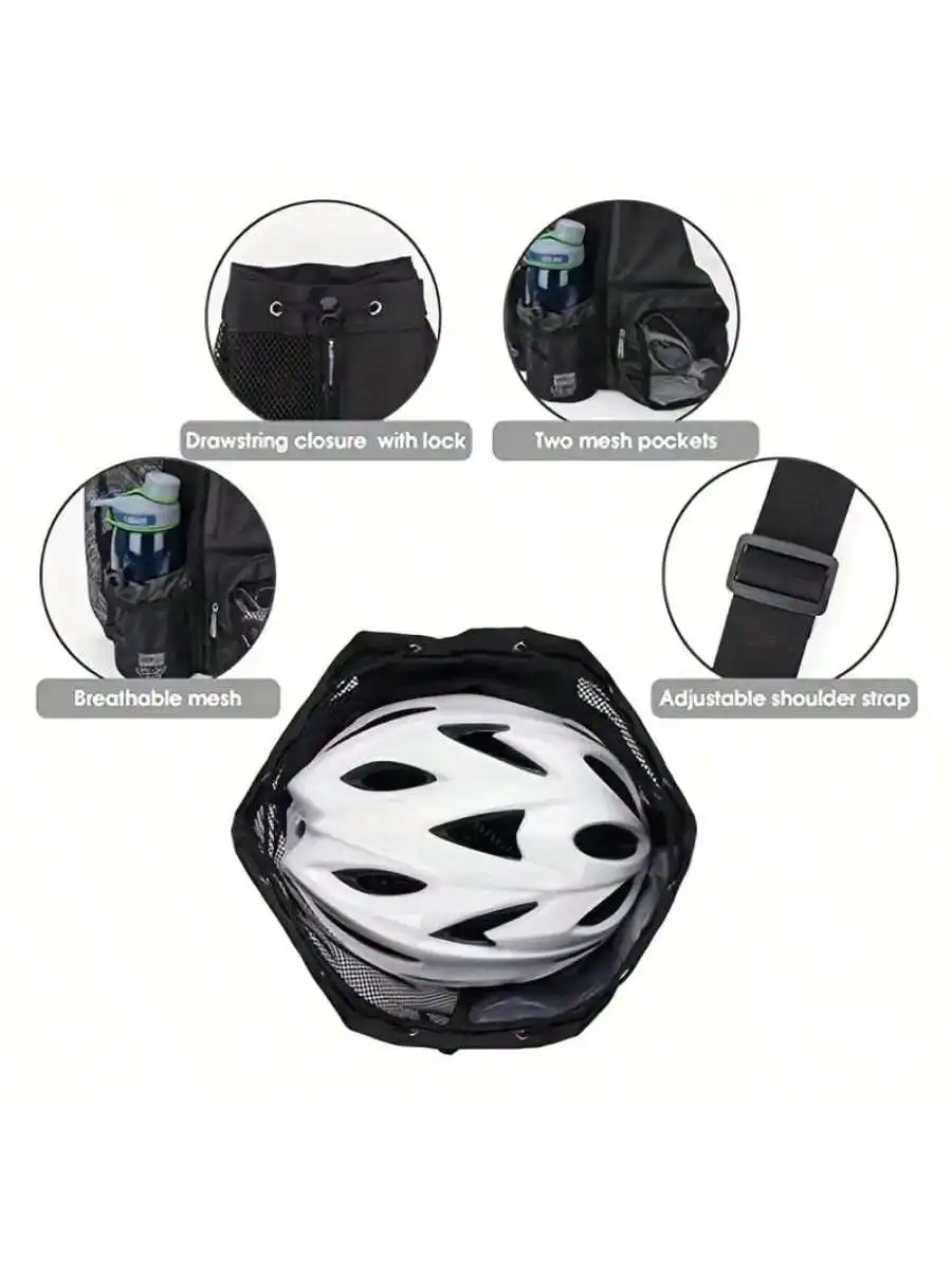 Swimming Bag Mesh Drawstring Backpack with Wet Bag, High Quality Beach Shoulder Bag for Outdoor Activities and Gym Use