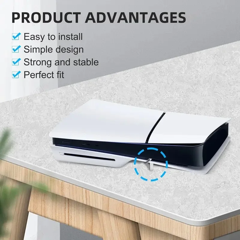 Bracket Horizontal Stand for PS5 Slim / Pro Console Disc /Digital Edition Cooling Feet Holder Flat Accessories