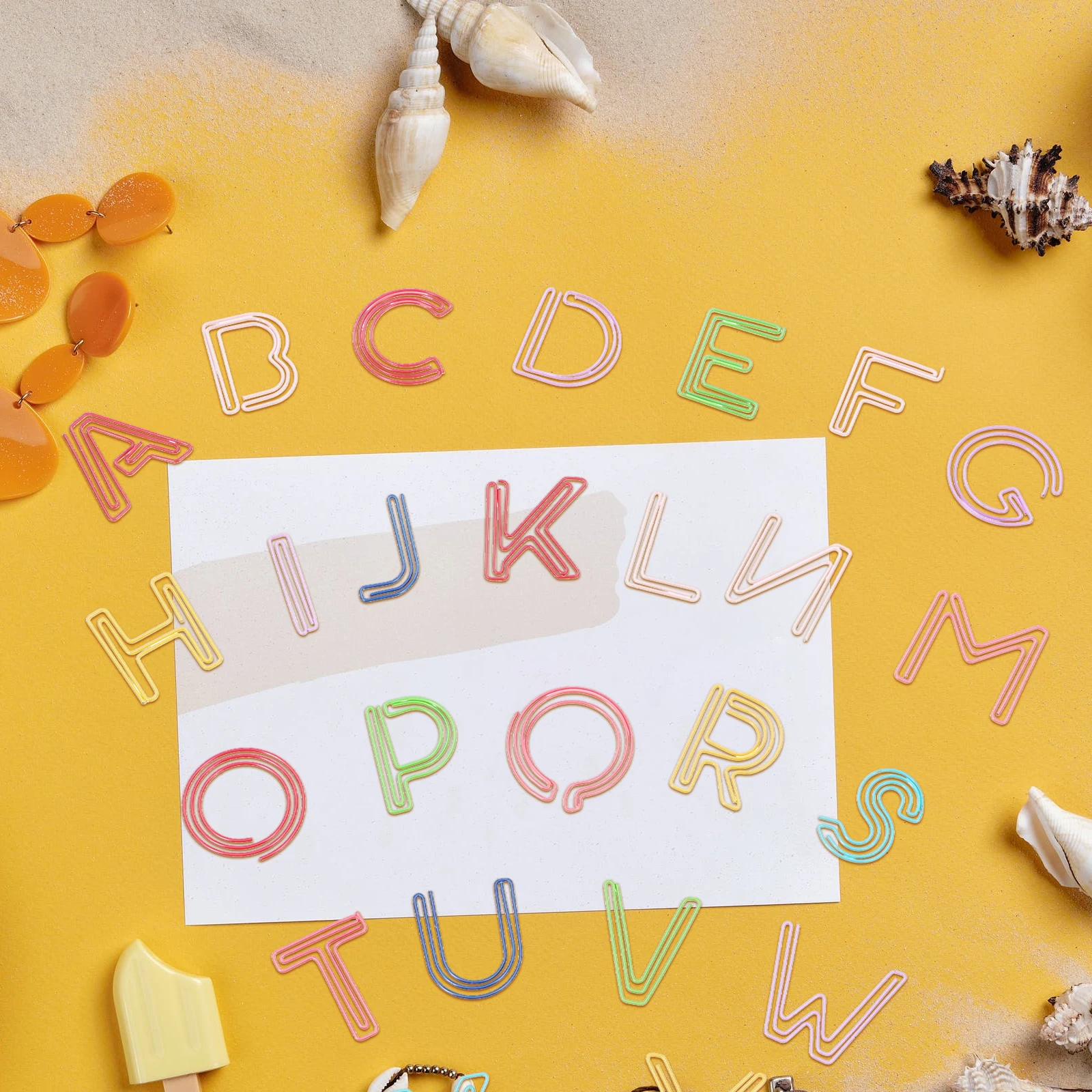 

26 Pc Paper Clips Colored Binder Small Plastic Decorative Office Thickened Creative Metal Clamps School Supplies