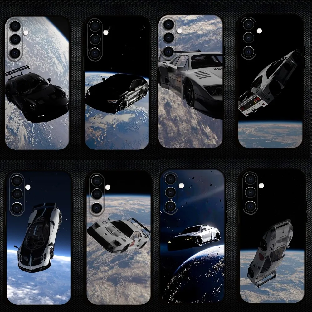 

cars in space Phone Case For Samsung Galaxy A73/A72/A71/A70/A53/A52/A51/Others Soft Black Shell