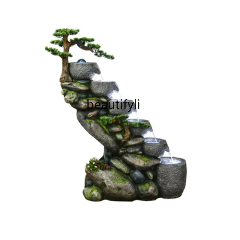 

Large Pastoral Fountain Waterscape Rockery Fish Pond Decoration Balcony Garden Courtyard Stone Decoration