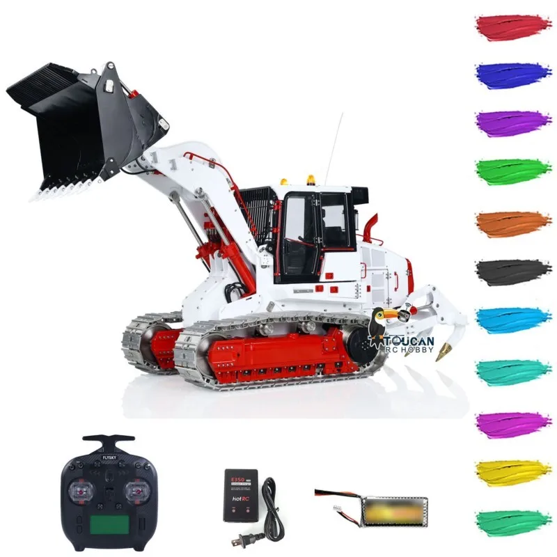 RTR Metal LESU 1/14 AOUE 973K RC Hydraulic Loader TOUCAN DIY Painted Finished Radio Tracked Car Openable Bucket Plow Light Sound