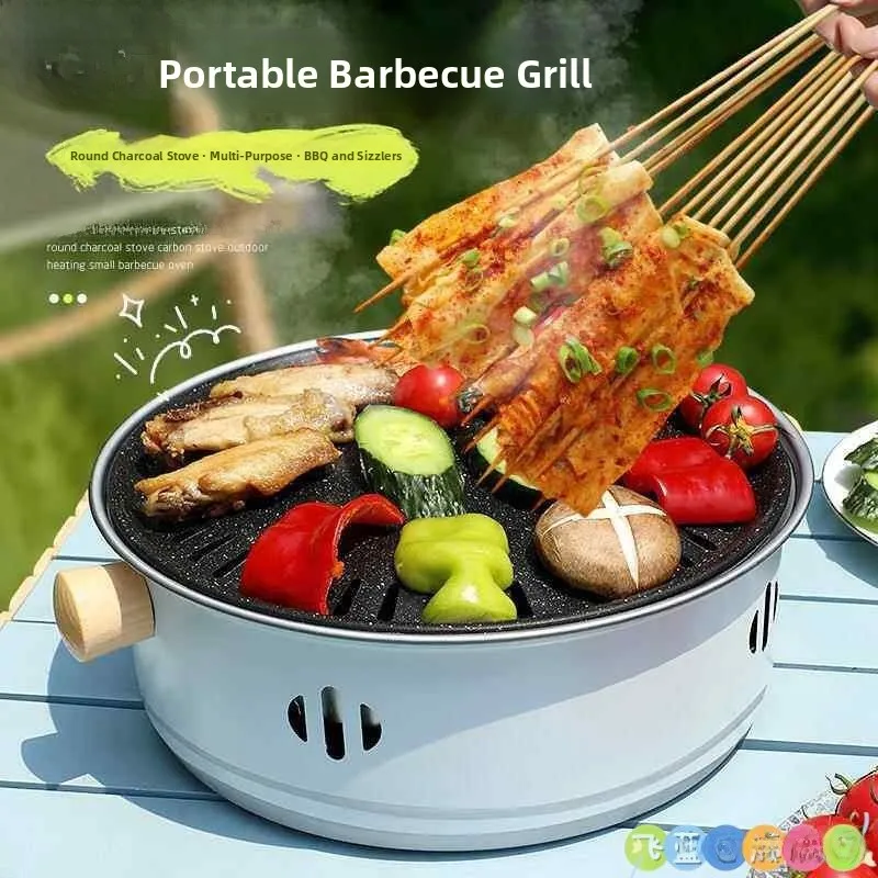 

Набор инструментов для барбекю на открытом воздухе, бренд Fly Blue Valley, угольное топливо, гриль-печь для 2-5 человек, для приготовления чая и костра